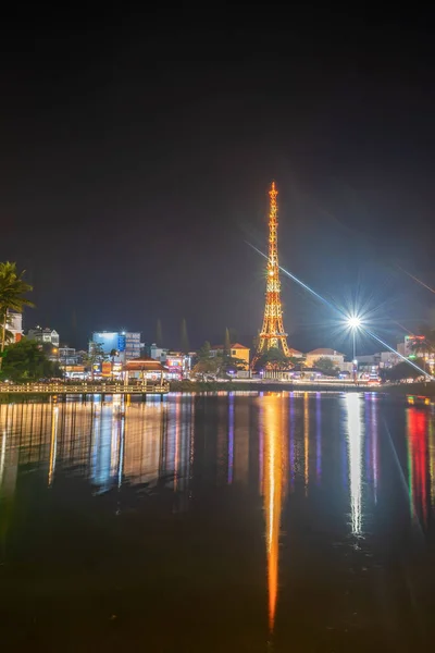 Bao Loc Stad Vietnam Mei 2021 Nachtzicht Het Kleine Dong — Stockfoto