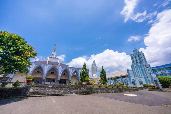 Schöne Aussicht Auf Die Bao Loc Kirche Zentrum Der Stadt — Stockfoto