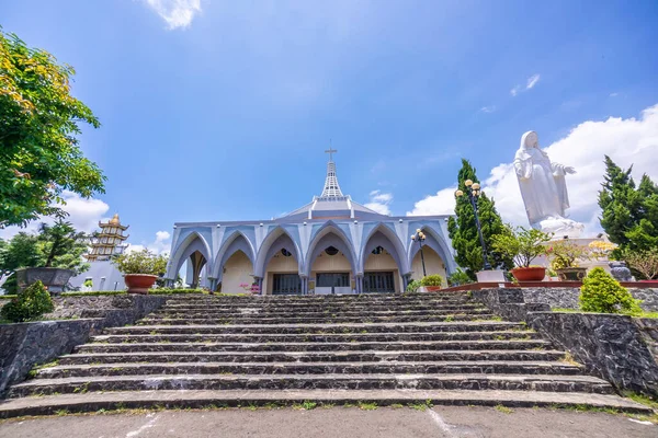 Prachtig Uitzicht Bao Loc Kerk Het Centrum Van Bao Loc — Stockfoto