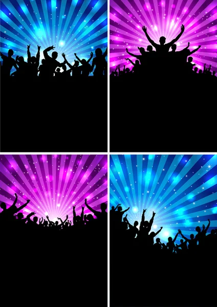 Collection of Music backgrounds — Stock Vector