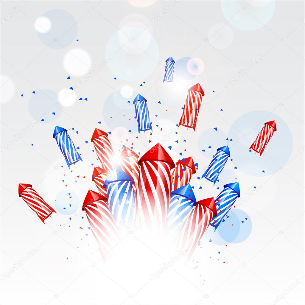 Design new year background with fireworks