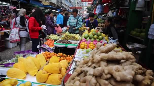 Yau Ma Tei jest pchli targ w hong Kongu — Wideo stockowe