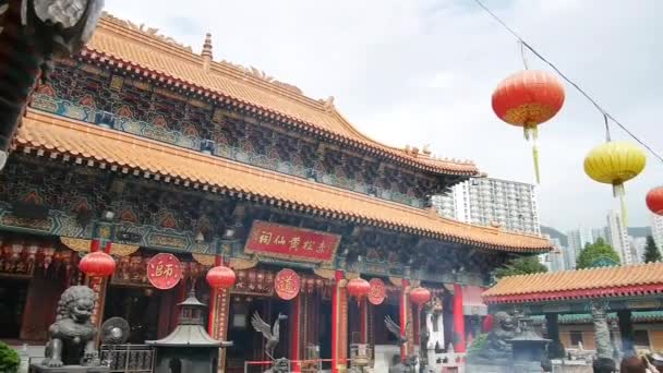 Wong Tai Sin Buddyjskiego rozciągacza — Wideo stockowe