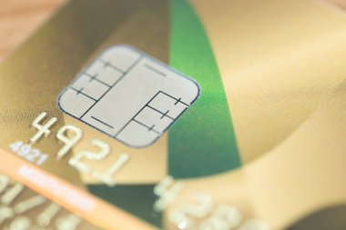 ahşap doku akıllı gemide ile kredi kartları