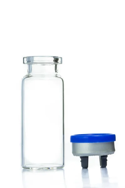 Blanc transparent de la bouteille de drogue — Photo