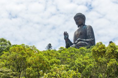 Lotus üzerinde oturan dev Buda