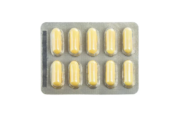 blister paketleri beyaz zemin üzerine izole içinde ilaç