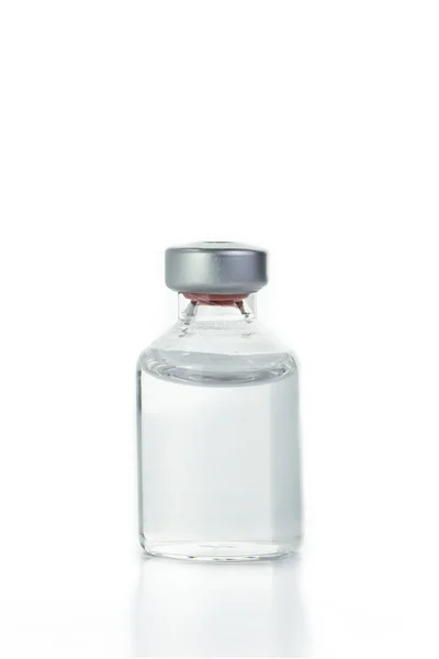 Branco transparente de garrafa de droga — Fotografia de Stock
