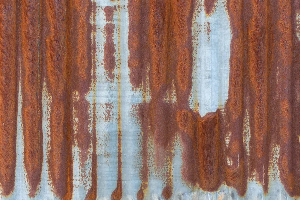 Tekstura stary i zardzewiały cynku ogrodzenia tło — Zdjęcie stockowe