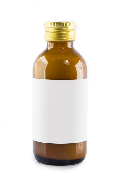 Lege brown transparant van drug fles — Stockfoto