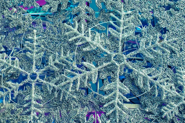 Snøfnugg - julebakgrunn – stockfoto