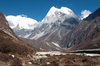 Görünüm Langtang Vadisi, Langtang Milli Parkı, Rasuwa Dsitrict, Nepal
