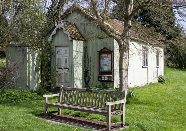 Relax on the seat by the village meeting house in Stainton Le Va — Stock Photo, Image