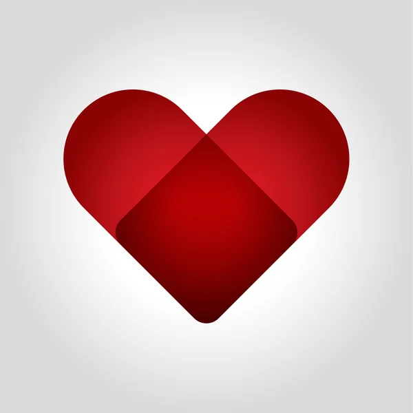 Логотип сердца, иконка и векторная иллюстрация символов — стоковый вектор