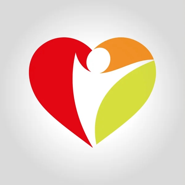 Logotipo do coração, ícone e símbolo ilustração vetorial —  Vetores de Stock