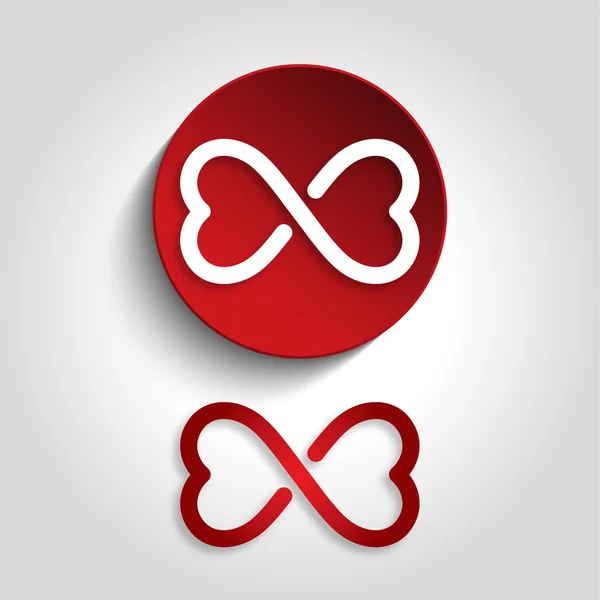 Hart logo, pictogram en symbool vectorillustratie — Stockvector