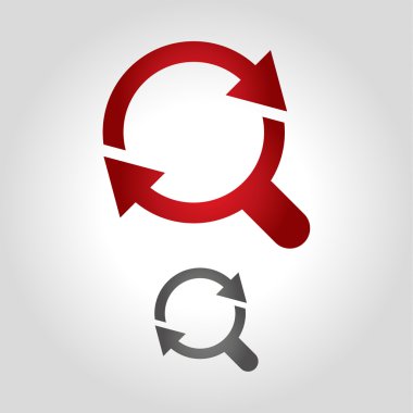 yakınlaştırma logo, simge ve simge vektör çizim