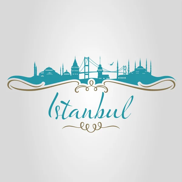 Istanbul logo, pictogram en symbool vectorillustratie — Stockvector