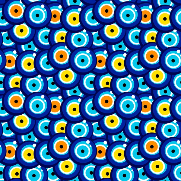 Motif sans couture mauvais oeil et illustration vectorielle de fond — Image vectorielle