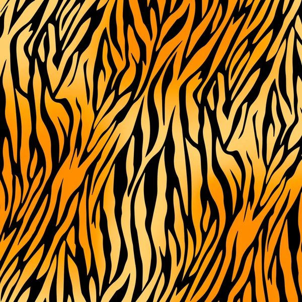 Seamless tiger print pattern and background vector illustration — Stock Vector