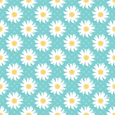 pürüzsüz papatya deseni ve arkaplan vektör çizimi