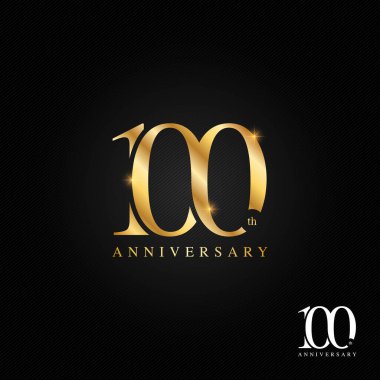 100 yıllık yıldönümü logosu, simgesi ve sembolü illüstrasyonu