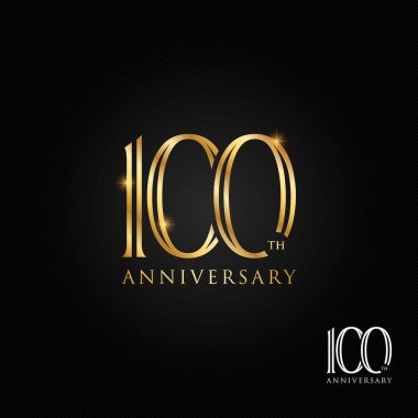 100 yıllık yıldönümü logosu, simgesi ve sembolü illüstrasyonu