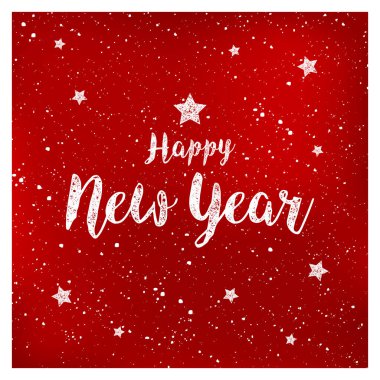 Mutlu yıllar tebrik kartı vektör illüstrasyonu