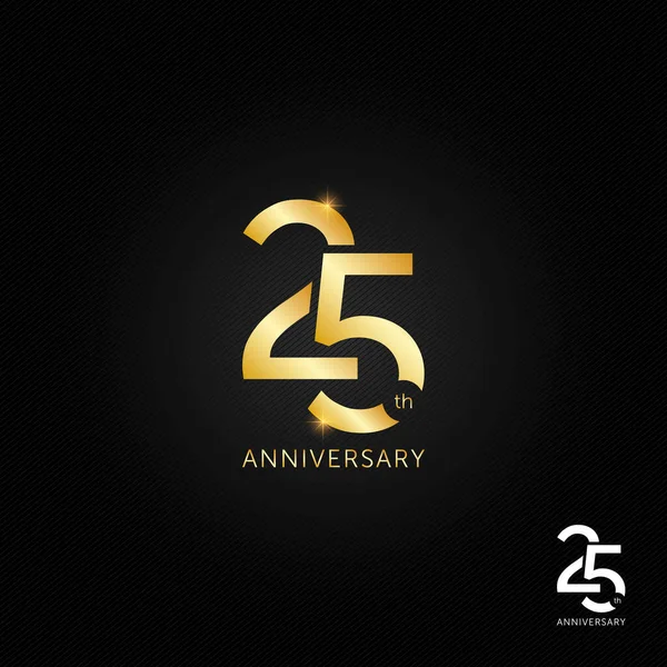 25. yıl dönümü logosu, simgesi ve sembolü illüstrasyonu
