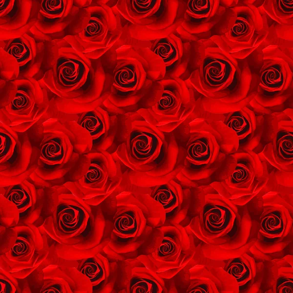 Seamless Rose Pattern Background Vector Illustration — Stock Vector