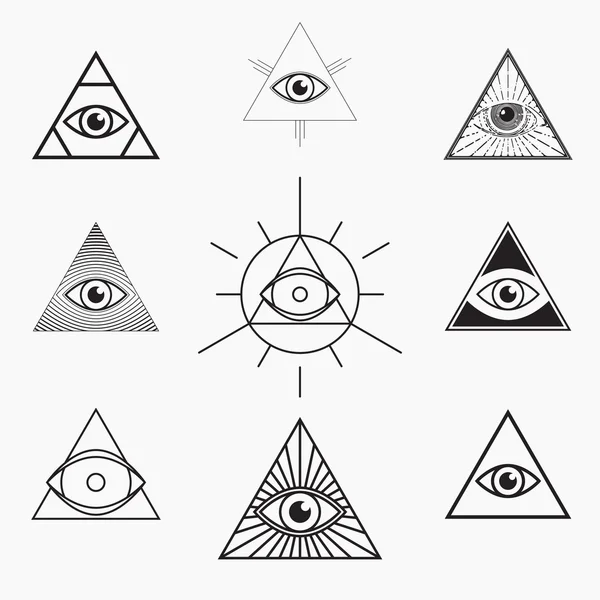 Allsehendes Augensymbol — Stockvektor