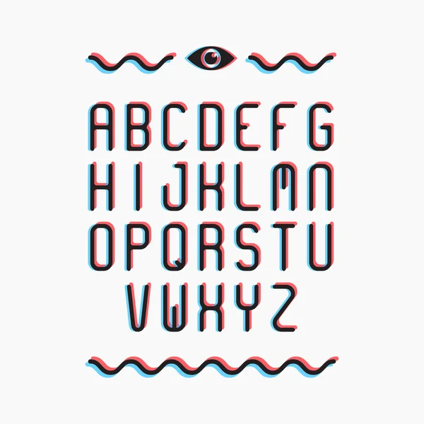 Alfabeto colorido, letras de tipo — Archivo Imágenes Vectoriales