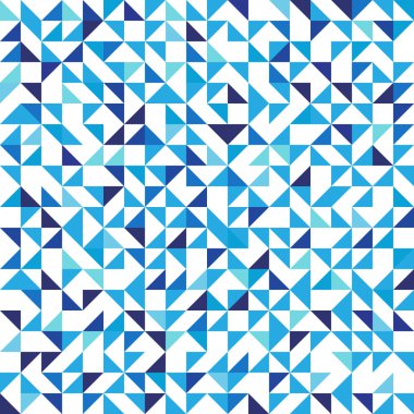 Mavi geometrik renkli üçgen ile