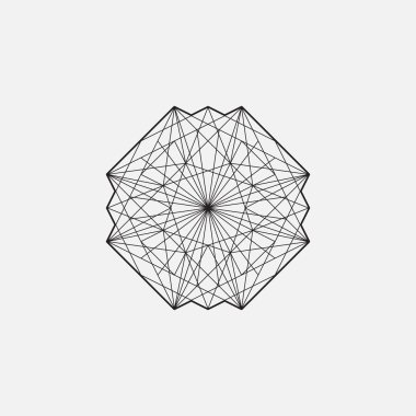 Geometrik şekil, tasarım öğesi. Çizgili Tema