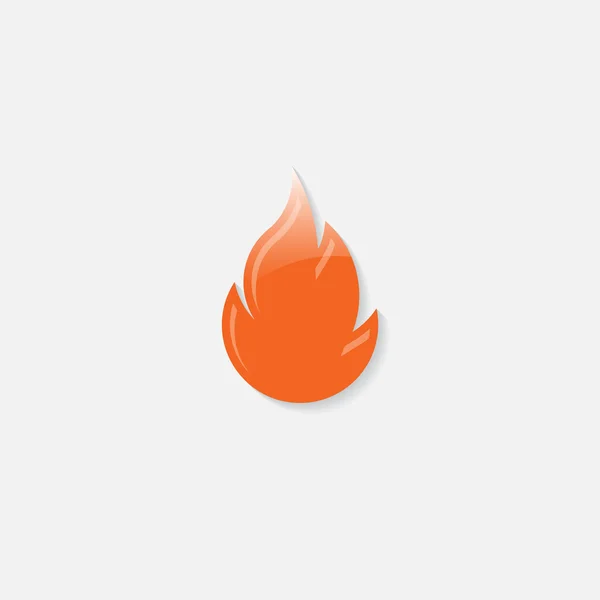 Flame icon, vector illustration — Stock Vector