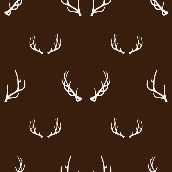 Antlers fondo, patrón sin costuras — Vector de stock