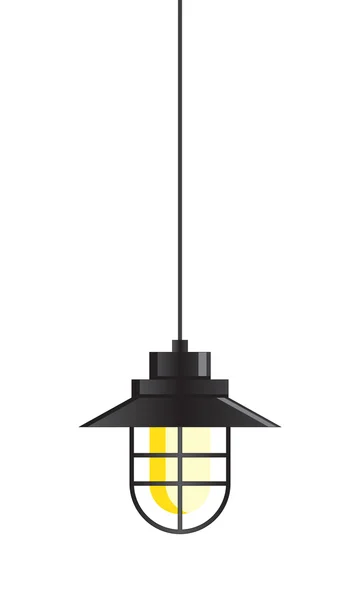 Industriële lamp. Platte ontwerp — Stockvector