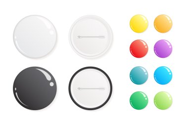 Boş rozetleri. Gerçekçi vektör çizim Eps 10