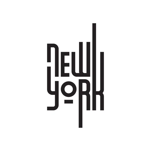 New York Zeichen, typografisches Gestaltungselement — Stockvektor