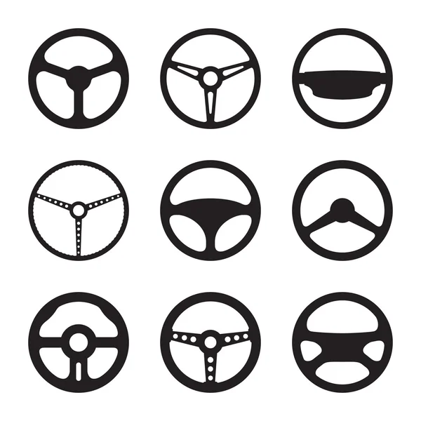Set of different steering wheels — Stock Vector © DeCe11 66263755