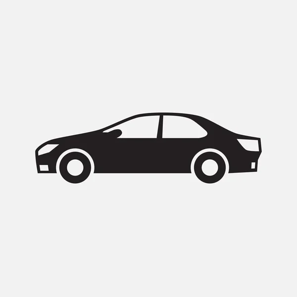 Icono del coche, silueta del coche — Vector de stock