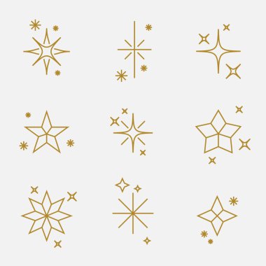 Star icon, set of modern simple design elements. Line design, editable strokes. Vector illustration, EPS 10