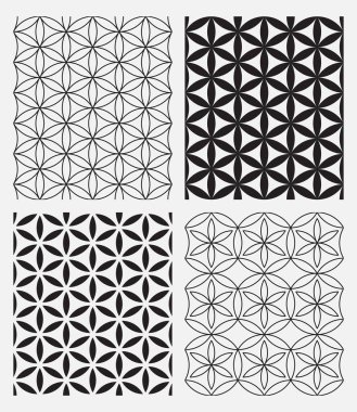 Yaşam arka planının çiçeği. Kusursuz desen. Kutsal geometri, vektör çizimi, EPS 10