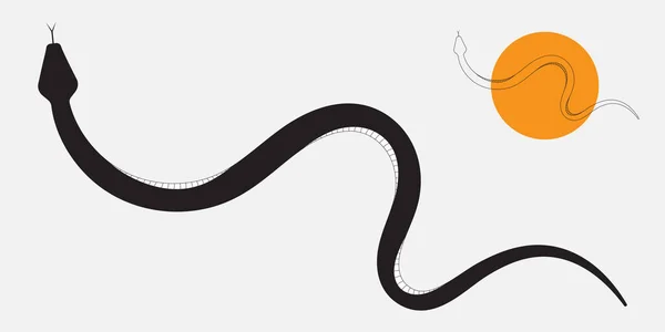 Silueta Serpiente Diseño Línea Icono Simple Moderno Ilustración Vectorial Eps — Archivo Imágenes Vectoriales