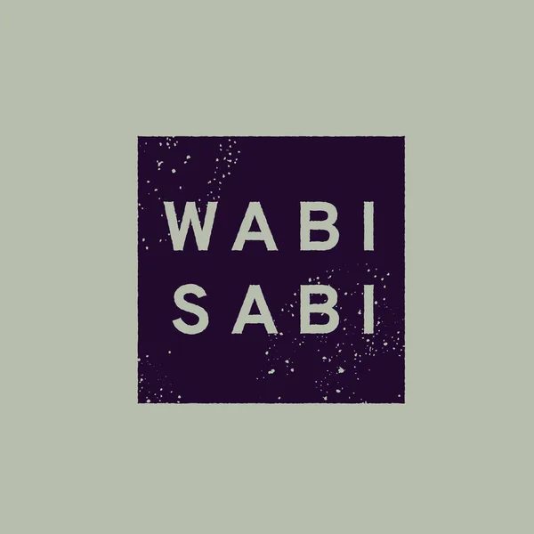 Wabi Sabi Icon Black Square Vector Illustration Eps — Stock Vector