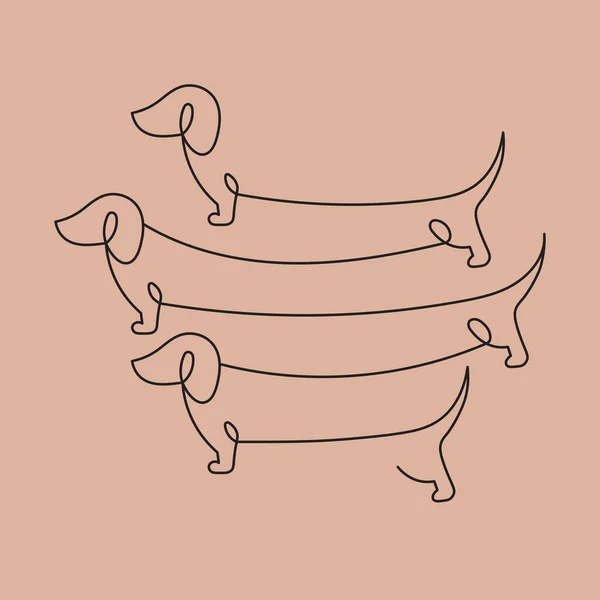 錯視テスト犬のアイコン ラインデザイン 編集可能な在庫 ベクターイラスト Eps — ストックベクタ