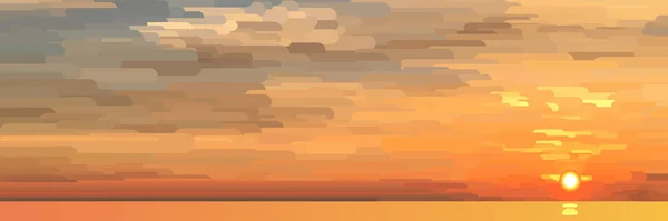 Восход Солнца Пляже Векторная Иллюстрация Eps — стоковый вектор