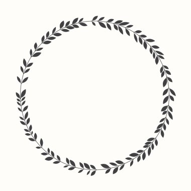 vektör defne çelengi, siluet