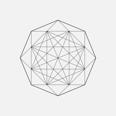 Geometrik şekil, yıldızlı tasarım