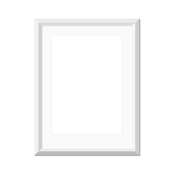 White picture frame, vector illustration — Stock Vector